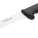 Couteau à pâtisserie denté Hygiplas noir 250mm